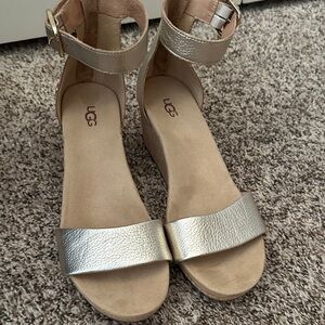UGG Women's Metallic   Wedge Sandals